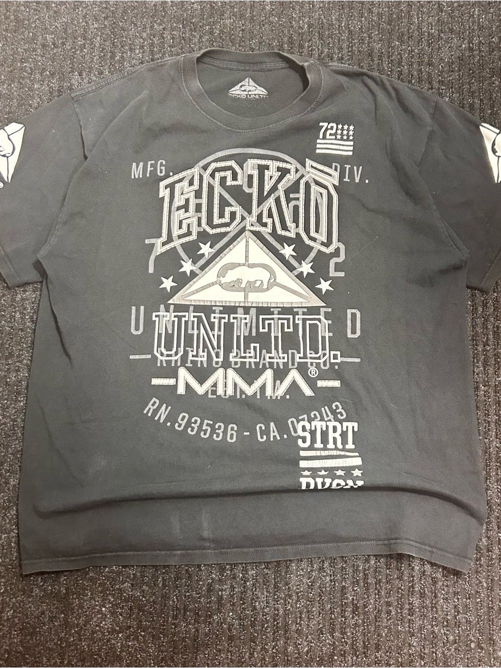 Ecko Unlimited Black and White MMA Graphic Tee